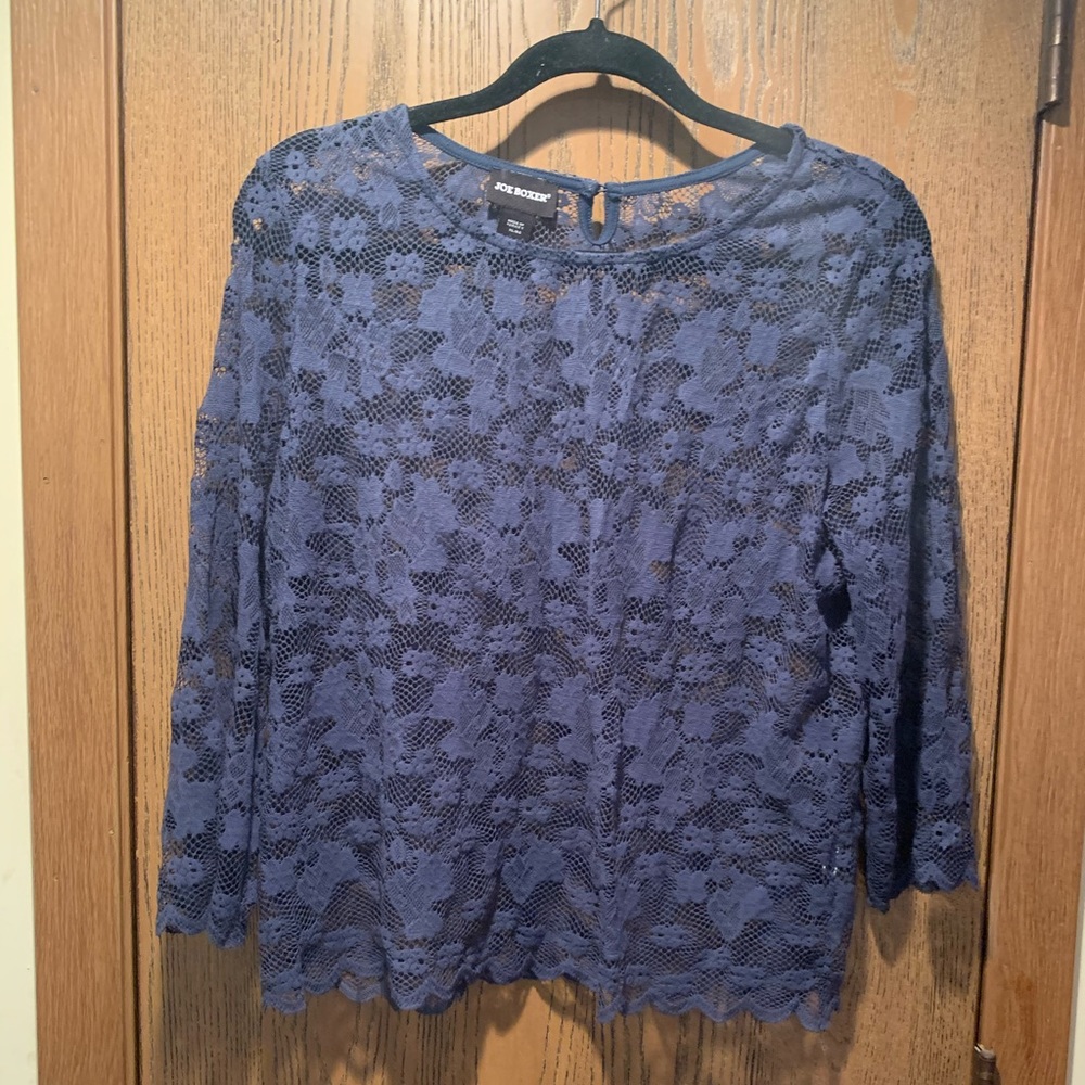 Blue Lace Top